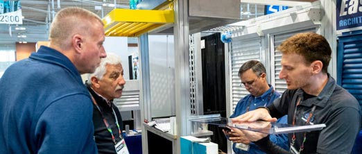 EMS product experts collaborating with a customer
